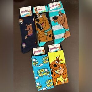 🆕🧦 SCOOBY-DOO LIMITED EDITION 5-PIECE CREW SOCK COLLECTION. BRAND NEW WITH TAGS